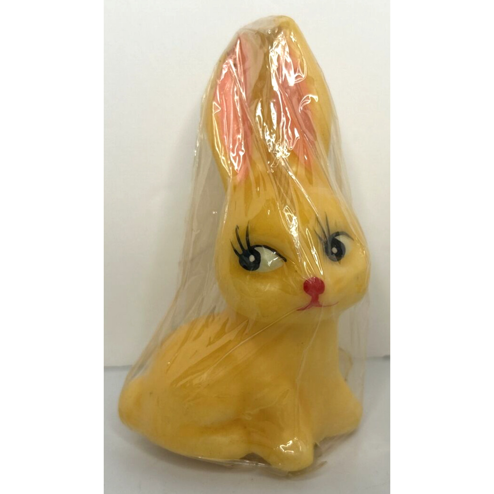Vintage Rainbow Candle Easter Bunny Spring Candle New in Packaging 4" SKU H337